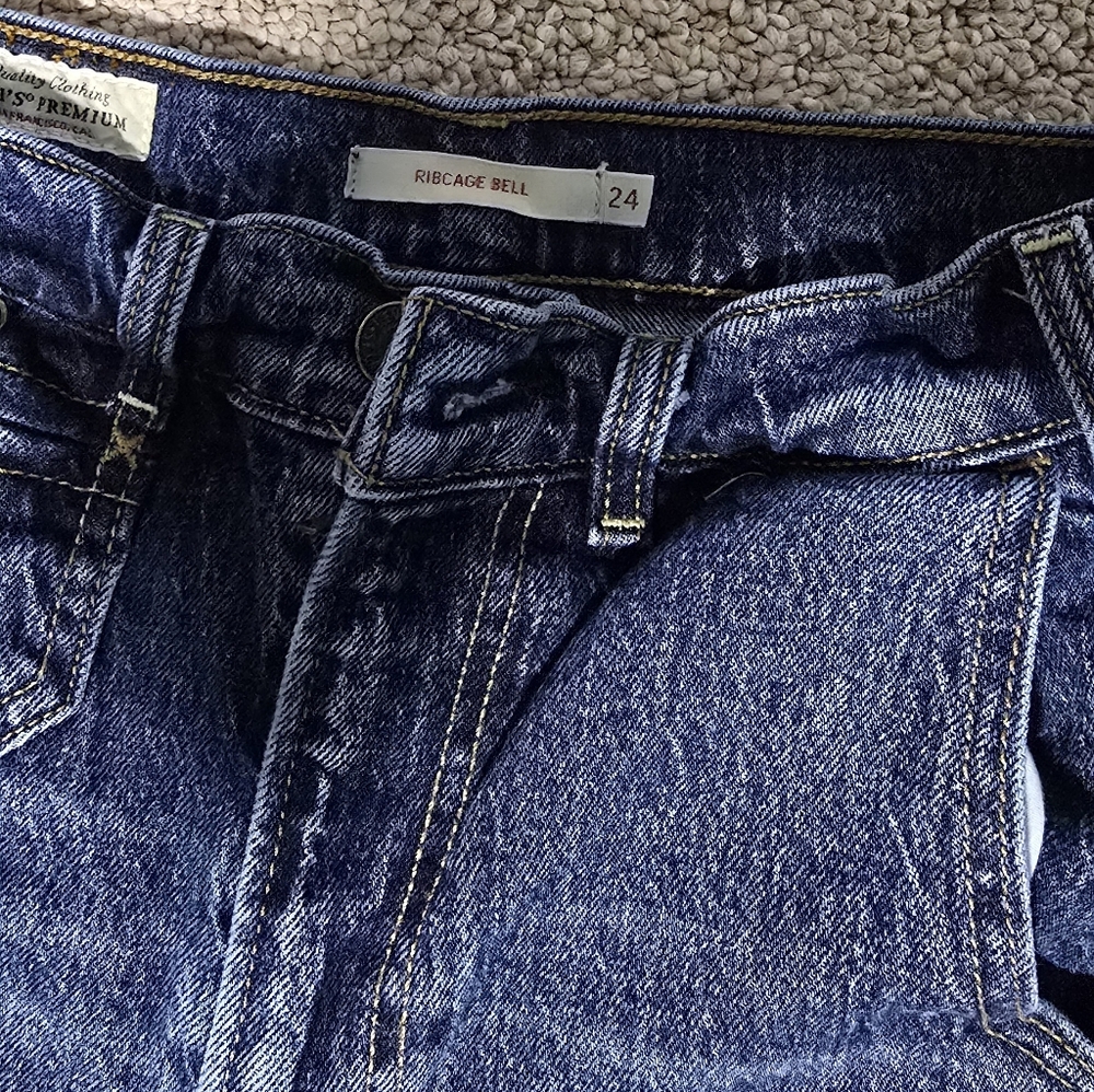 Ribcage Bells Vintage Women's Jeans - Blue - Picture 2 of 4